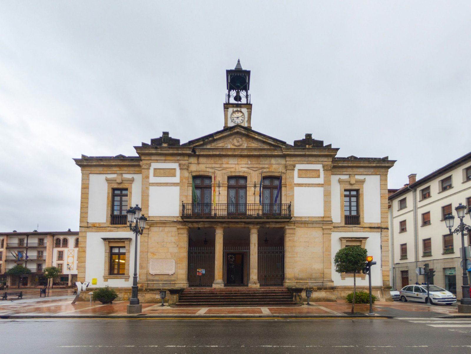 A large building with a clock tower on top of it